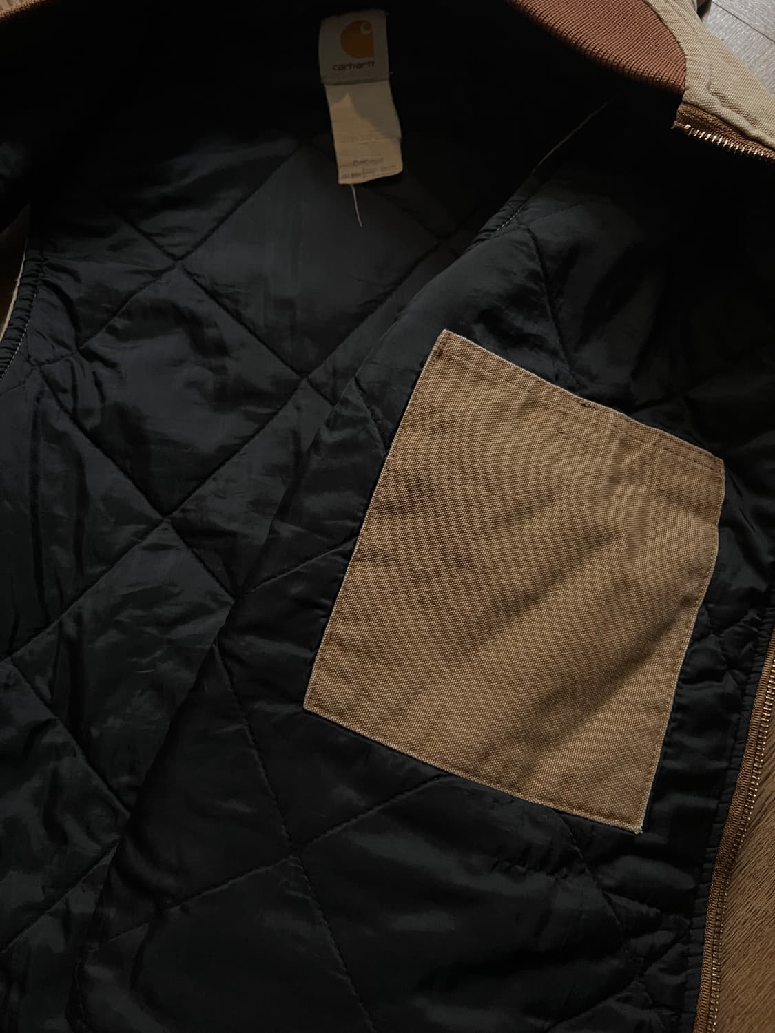 [M]칼하트 USA 빈티지 페이딩 브라운 워크 베스트 상품이미지5