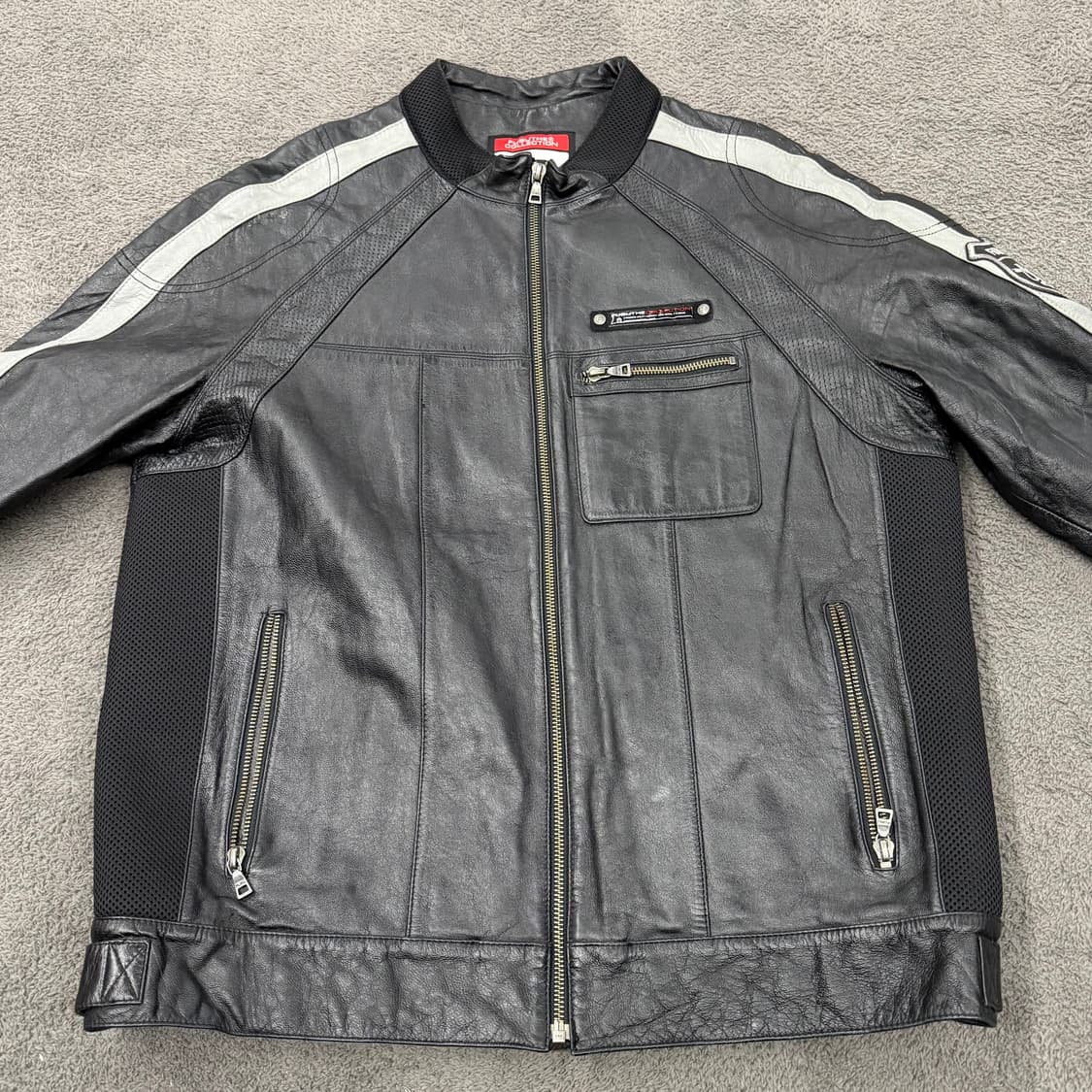 [정품/100] FUBU 후부 빈티지 양가죽 레이싱 바이커자켓 상품이미지3