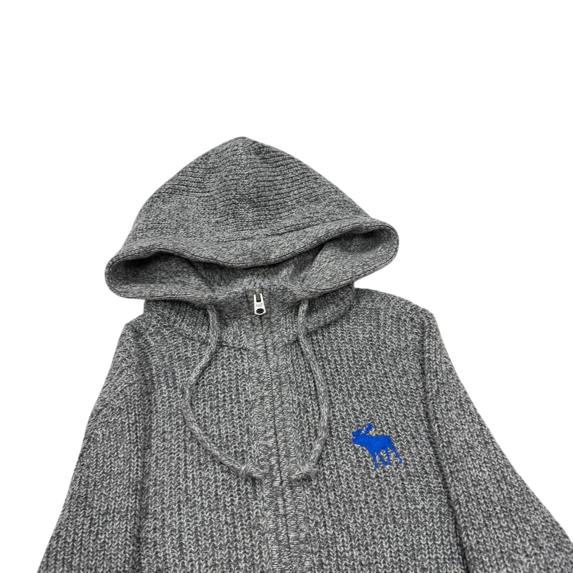 아베크롬비 빈티지 Y2K 헤비 니트 후드집업 자켓 그레이 M 상품이미지2