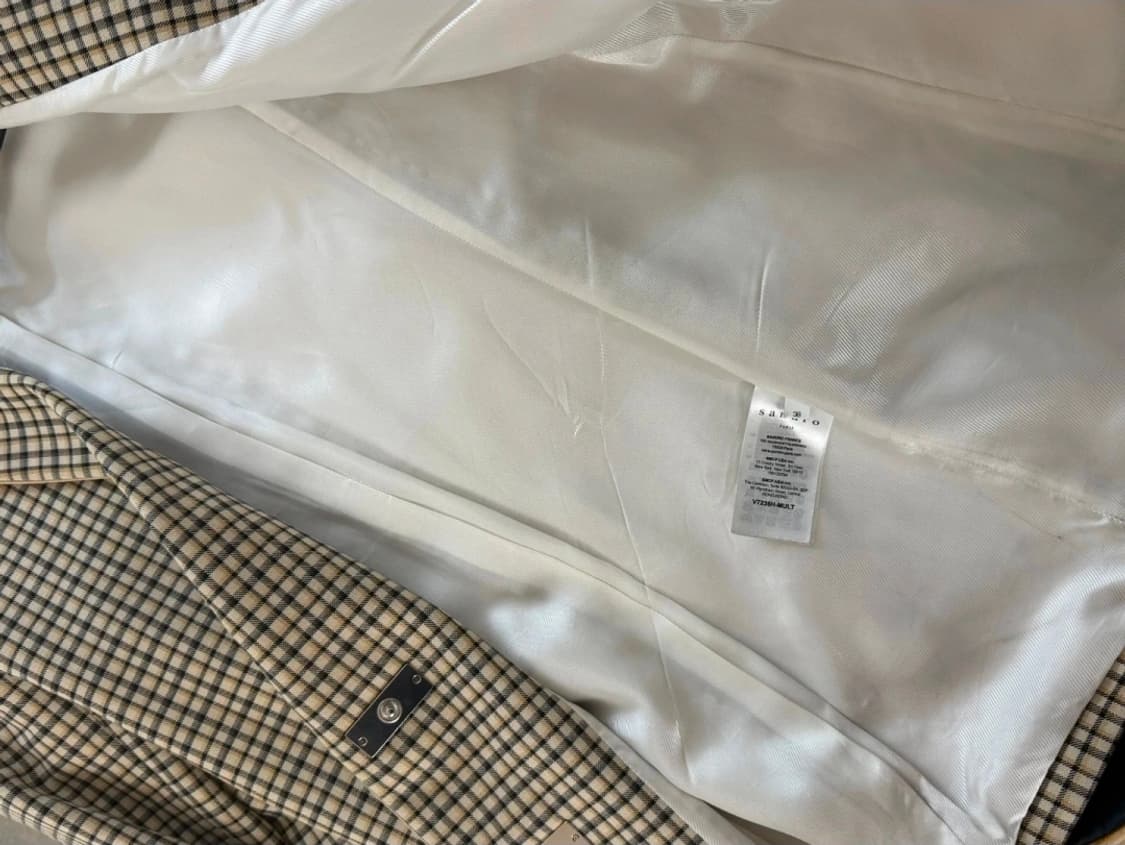 Sandro 파리 페론 체크 자켓(55) 상품이미지6