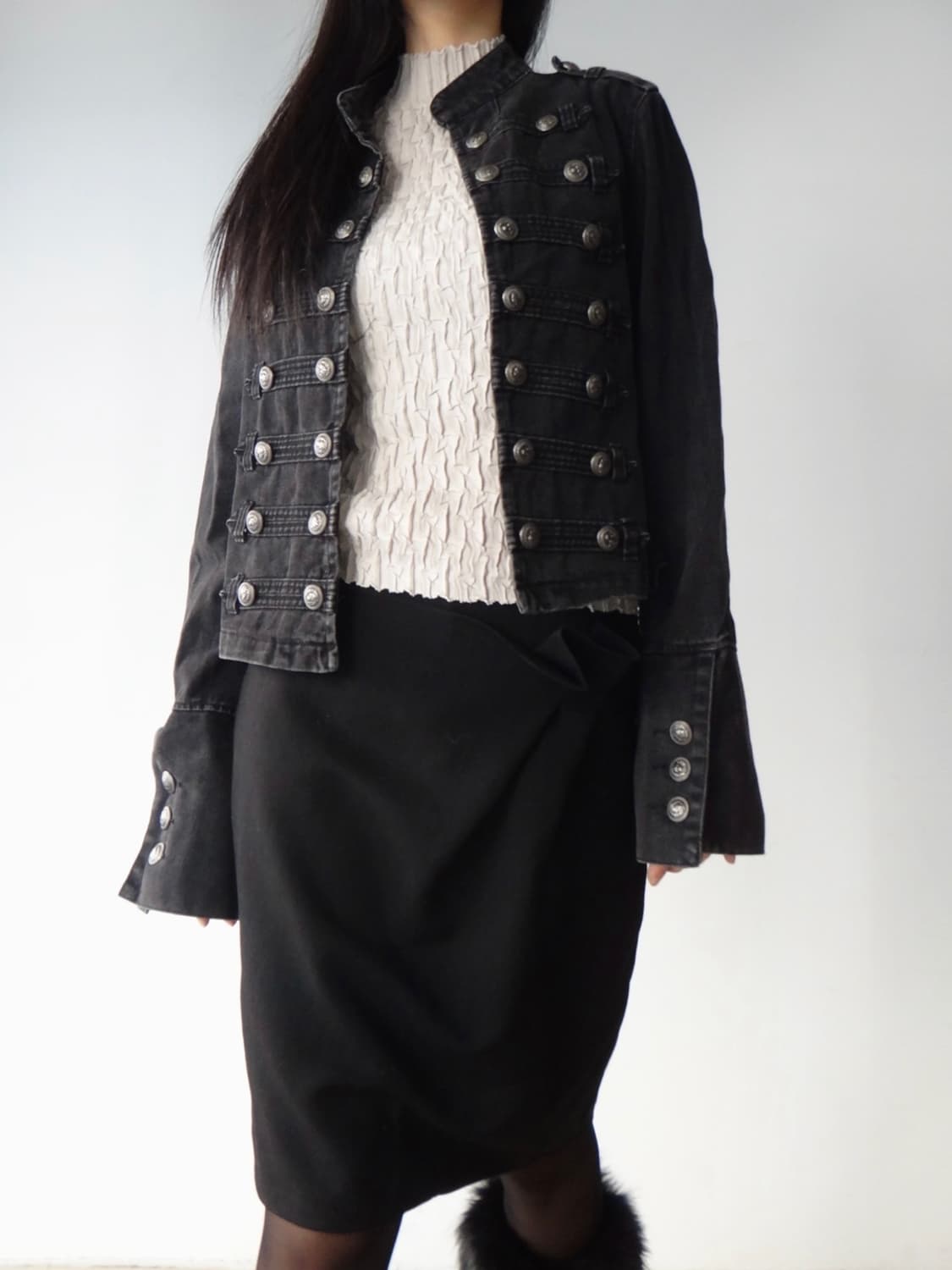 Epaulet button denim jacket 상품이미지8