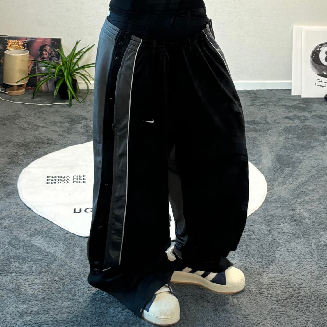 90s 올드스쿨 ADIDAS 배색 저지 트랙팬츠 상품이미지2