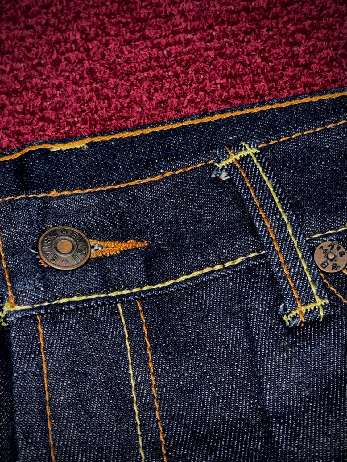 에비수 No.2 뱀피 다이코쿠 호랑이 자수 셀비지 36 (상태 최상) 상품이미지8