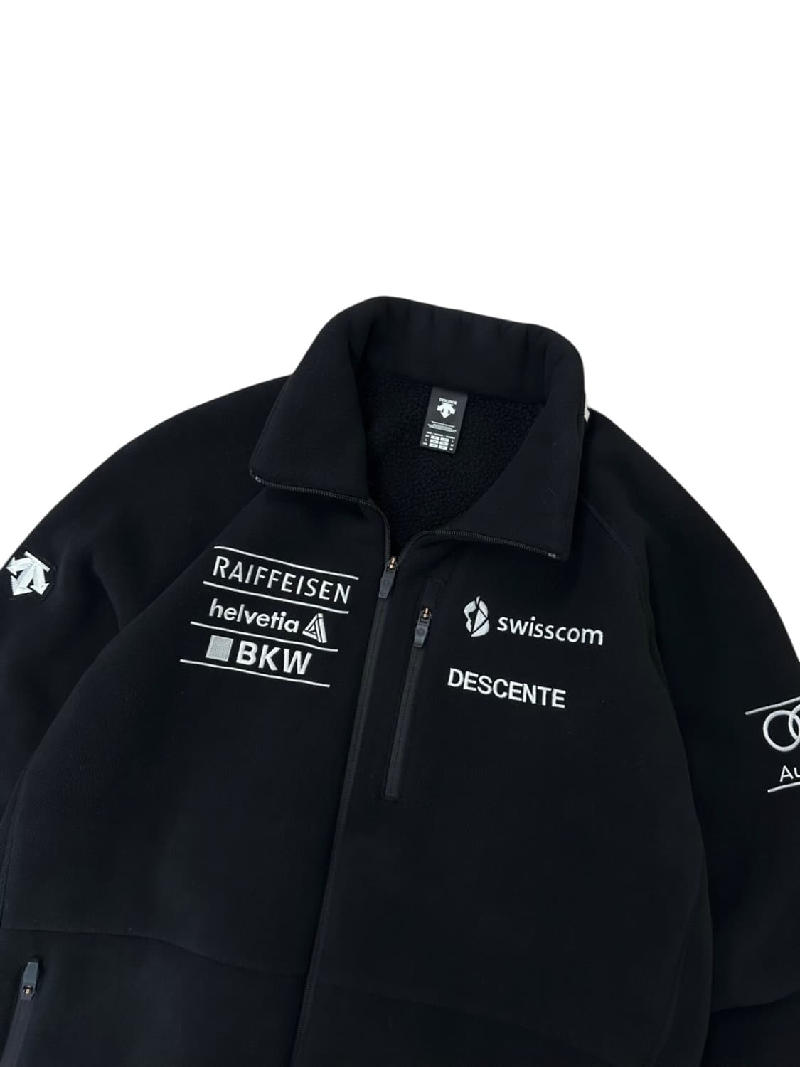 데상트 아우디 플리스 후리스 블랙 (2XL) 상품이미지2