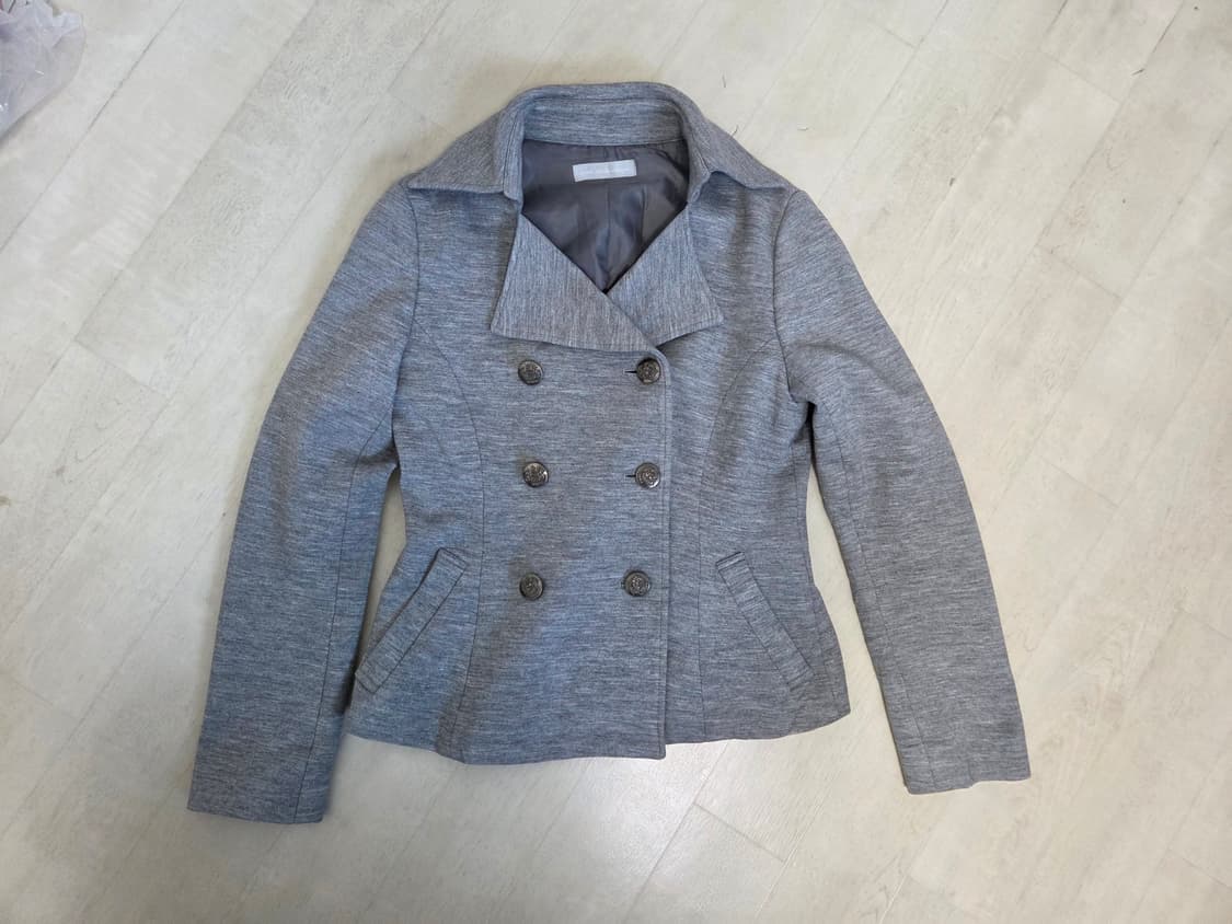 Archive 무채색 슬림핏 더블버튼 그레이 면자켓 상품이미지1