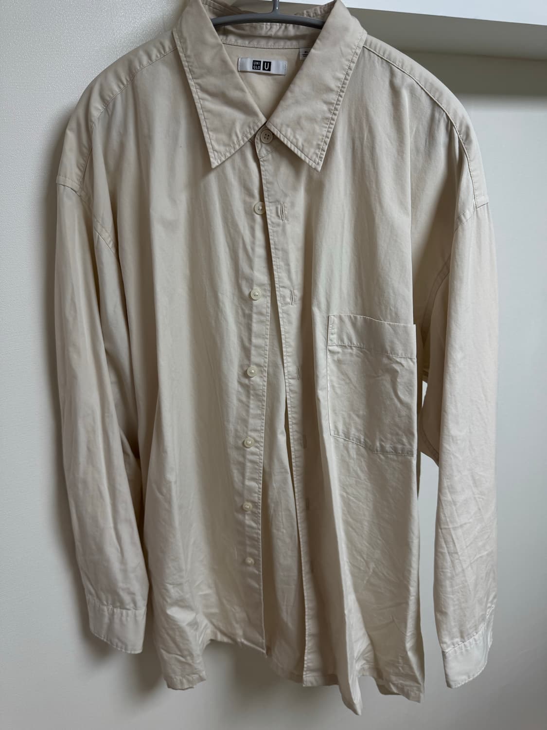 [XL]유니클로U 오버사이즈셔츠(내추럴) 상품이미지6