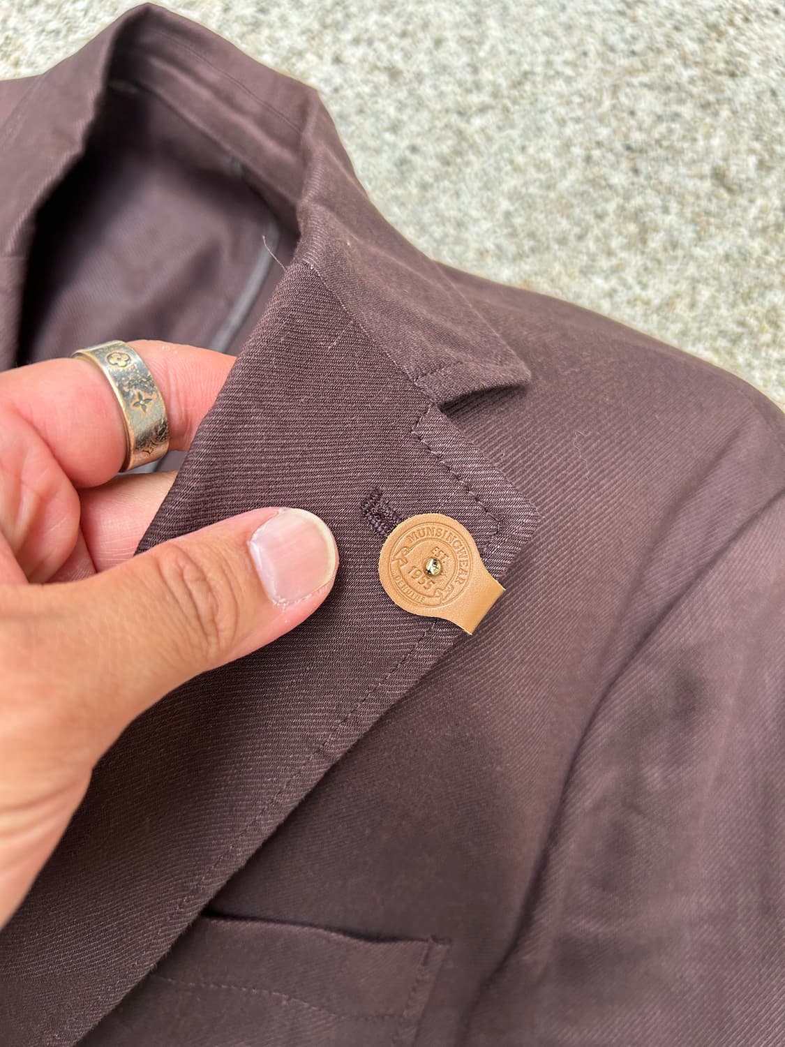 먼싱웨어 브라운컬러 빈티지 린넨 블레이져 상품이미지2