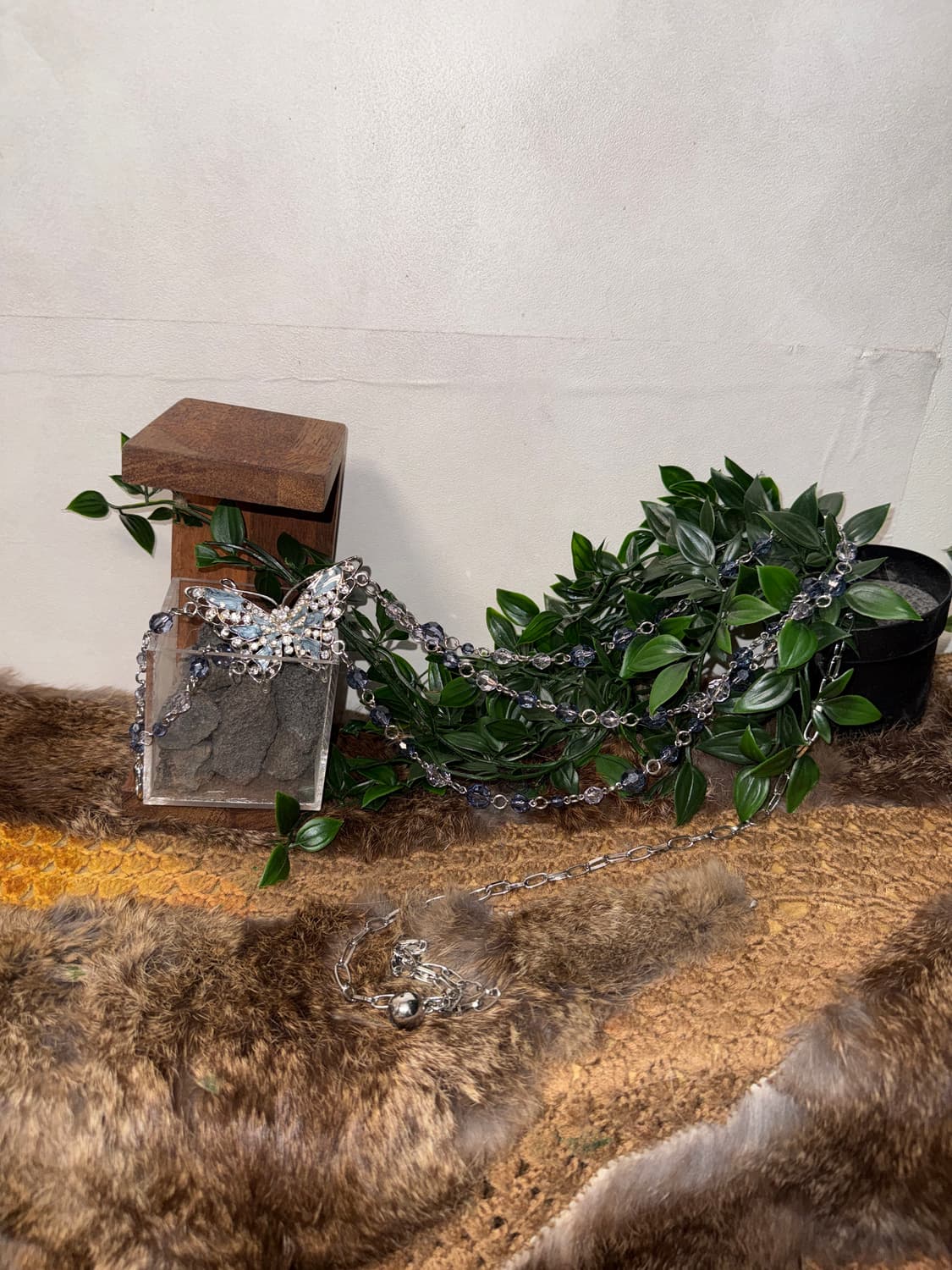 Blue fairy butterfly cubic chain belt 상품이미지4