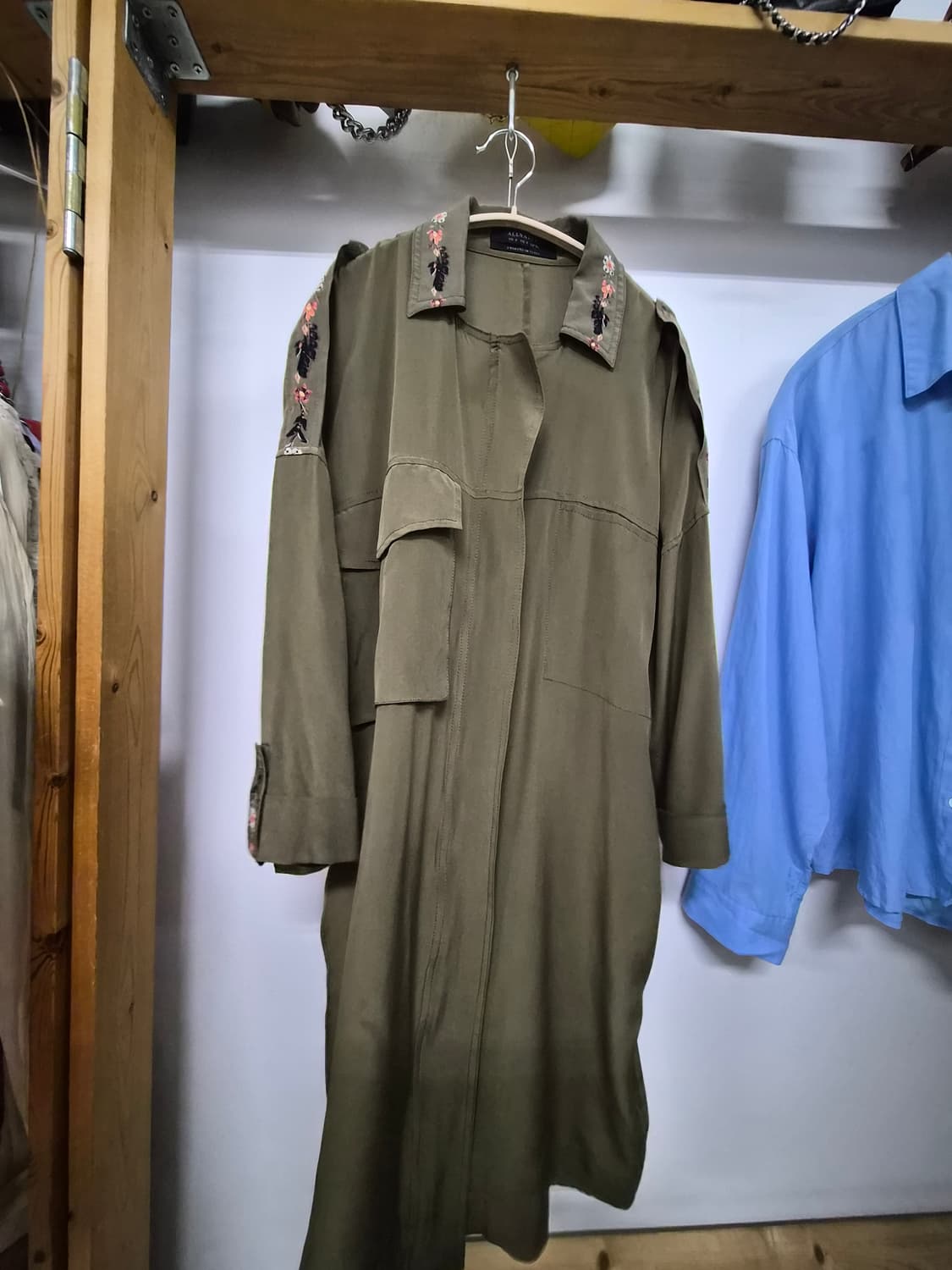 올세인츠 실크 자수 집업 원피스.아우터 상품이미지3