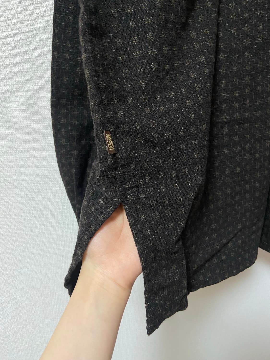 일본 빈티지 모리걸 하구미 체크 단추포인트 오버핏셔츠 상품이미지4