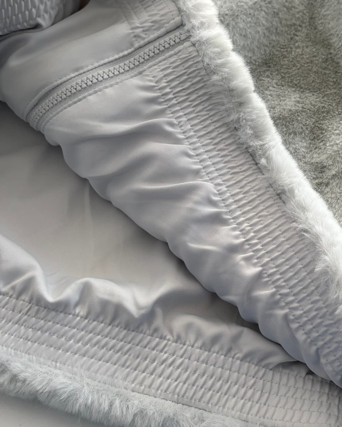 Nike 나이키 빅 스우시 그레이시 블루 컬러 퍼 자켓 상품이미지6