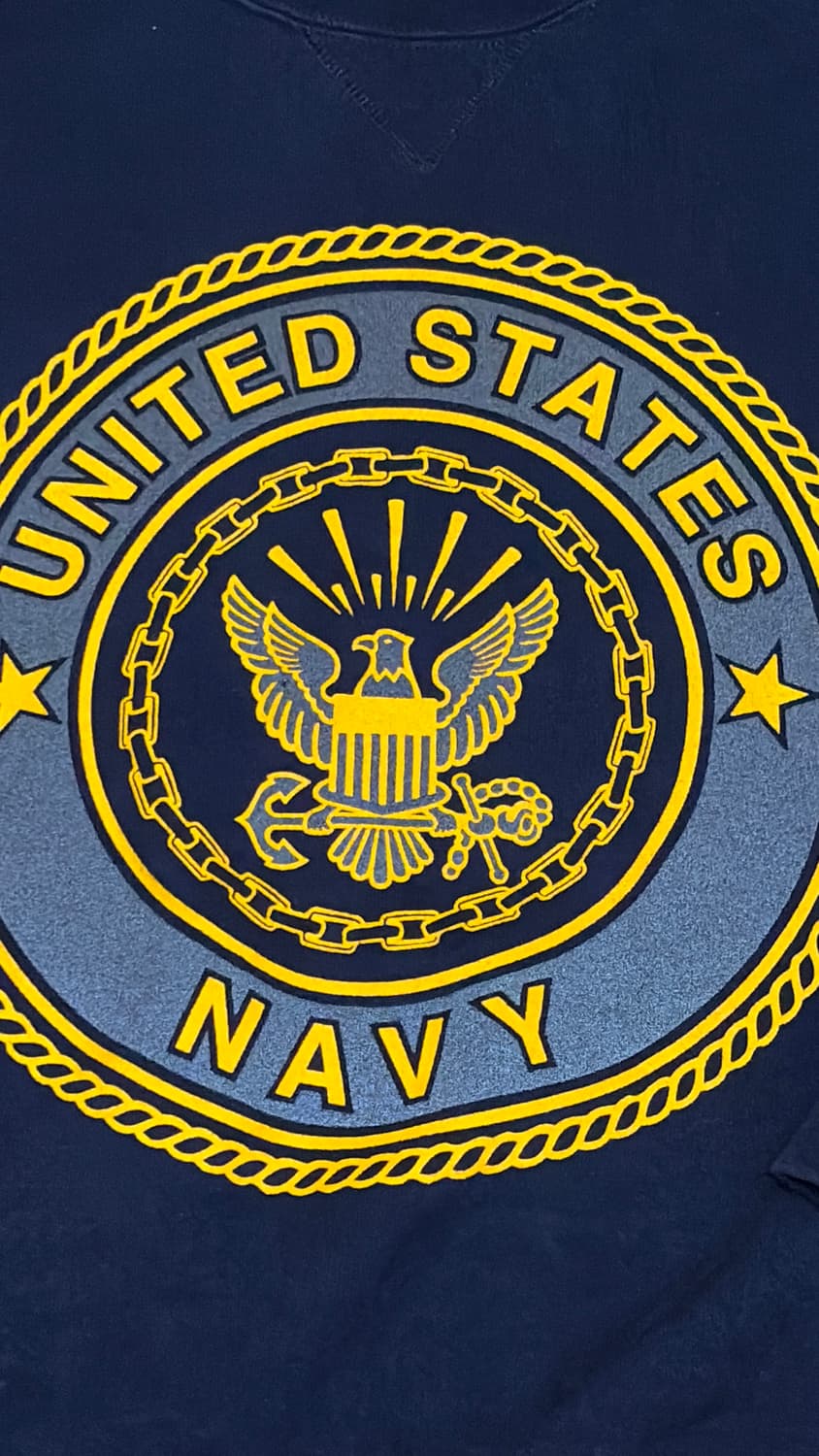 90s Made in USA 빈티지 밀리터리 US 네이비 맨투맨 상품이미지4