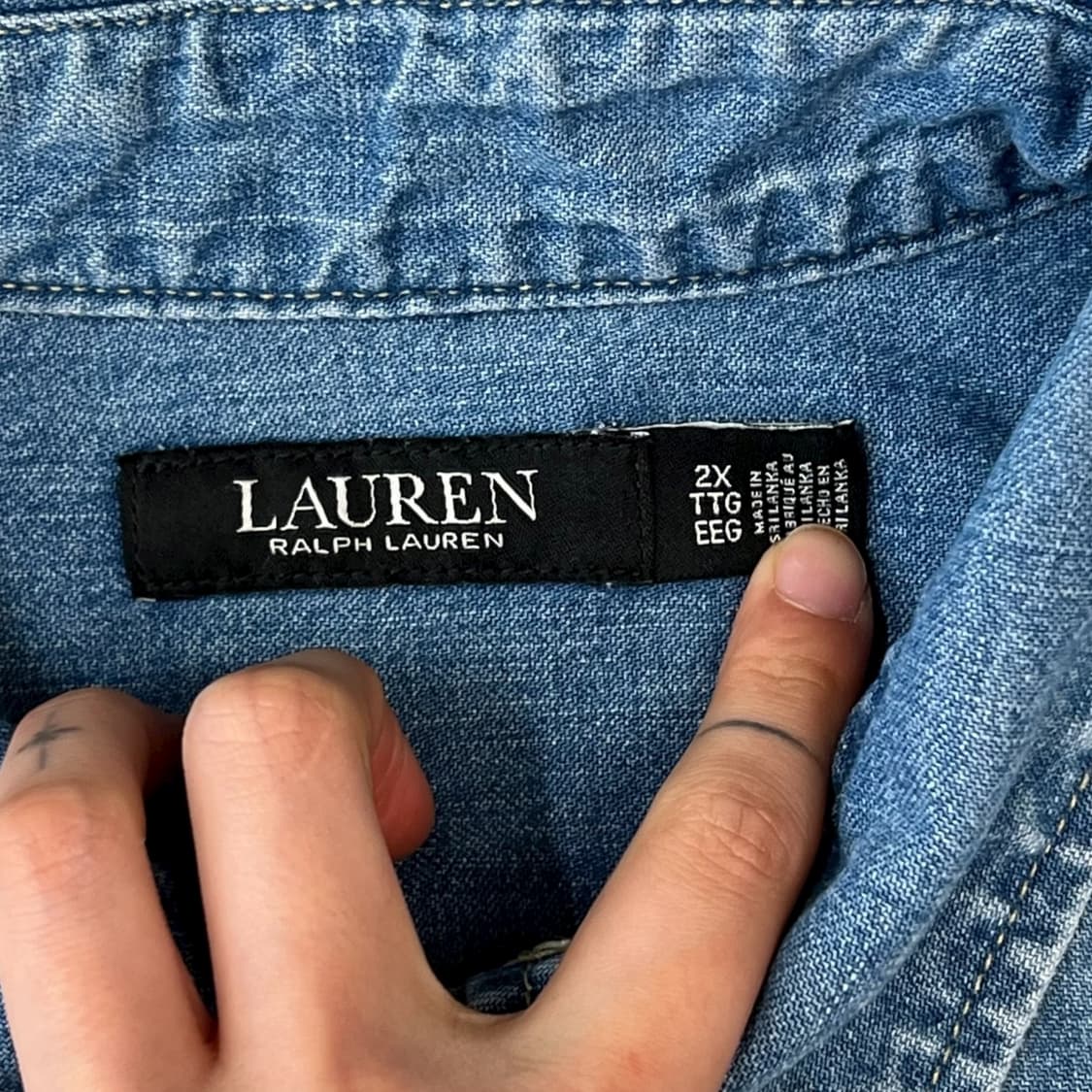 로렌 랄프 로렌 데님 셔츠 r1598 상품이미지5