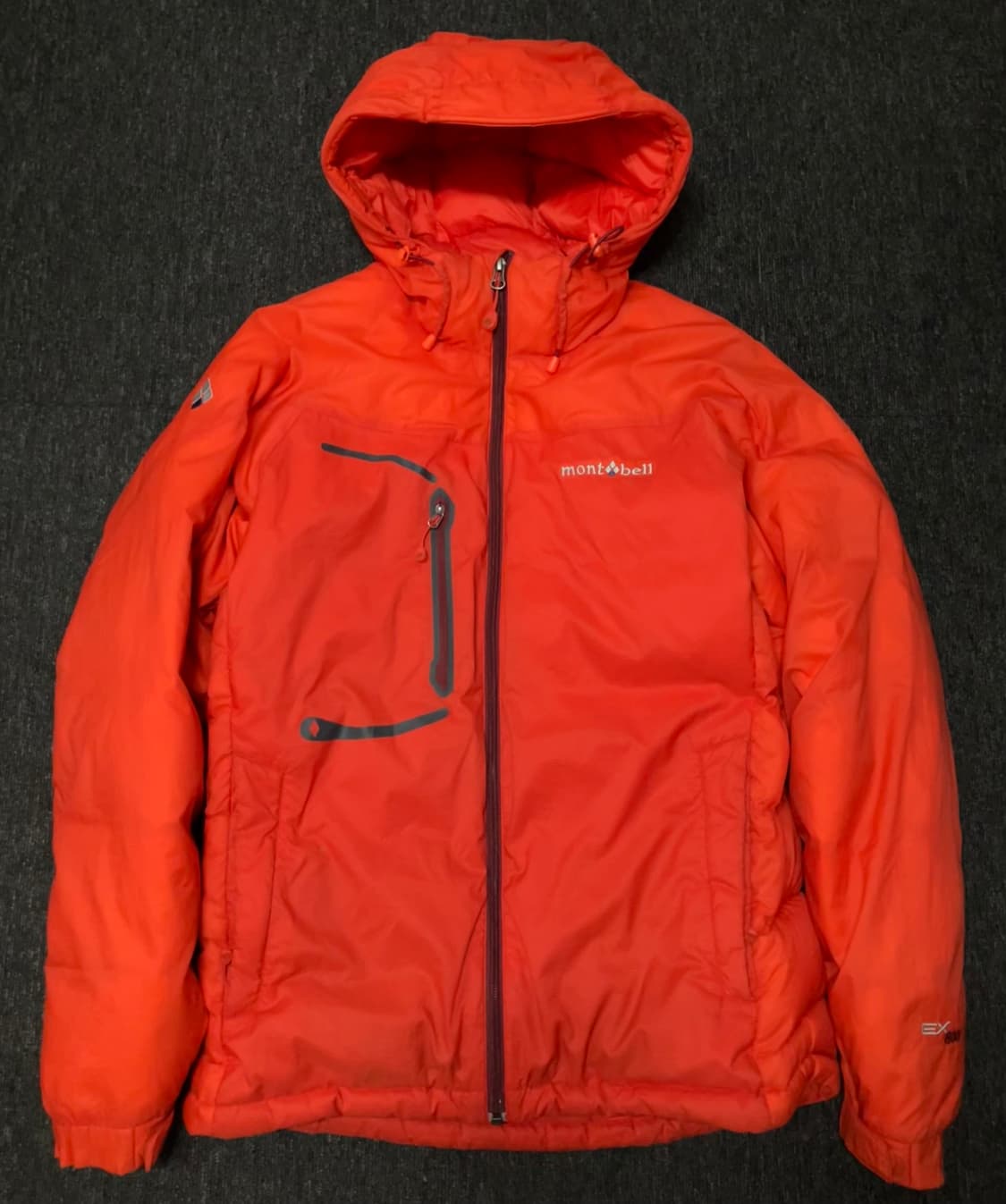몽벨 800 테크니컬 다운자켓 패딩 오렌지 상품이미지2