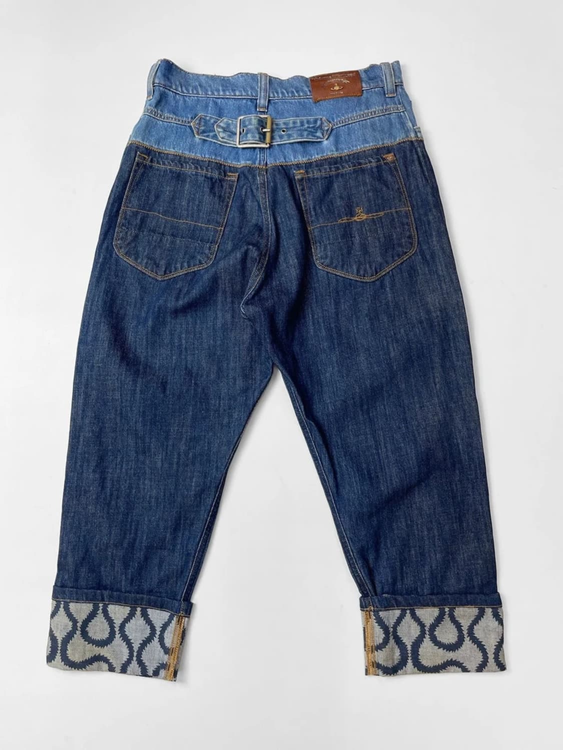 비비안웨스트우드 테이퍼드핏 배색 데님 팬츠 A1403 상품이미지5