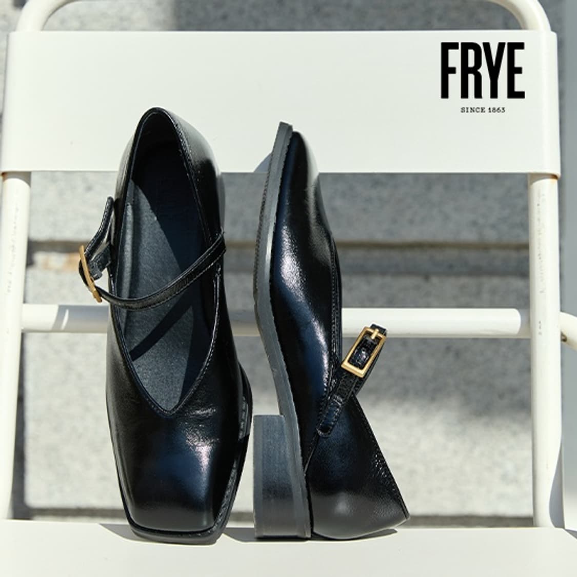 [250] FRYE 프라이 메리제인 양가죽 로퍼 구두 블랙 상품이미지2