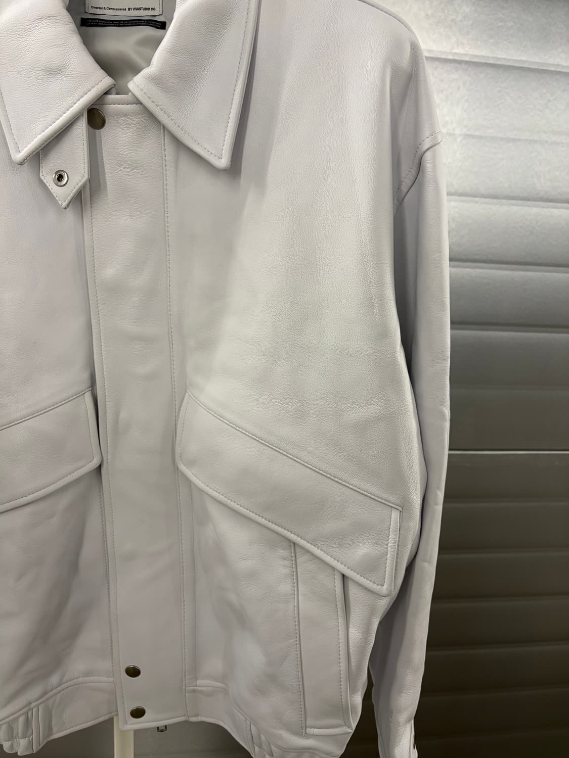 비바스튜디오 리얼레더 화이트 가죽 자켓 XL 상품이미지4