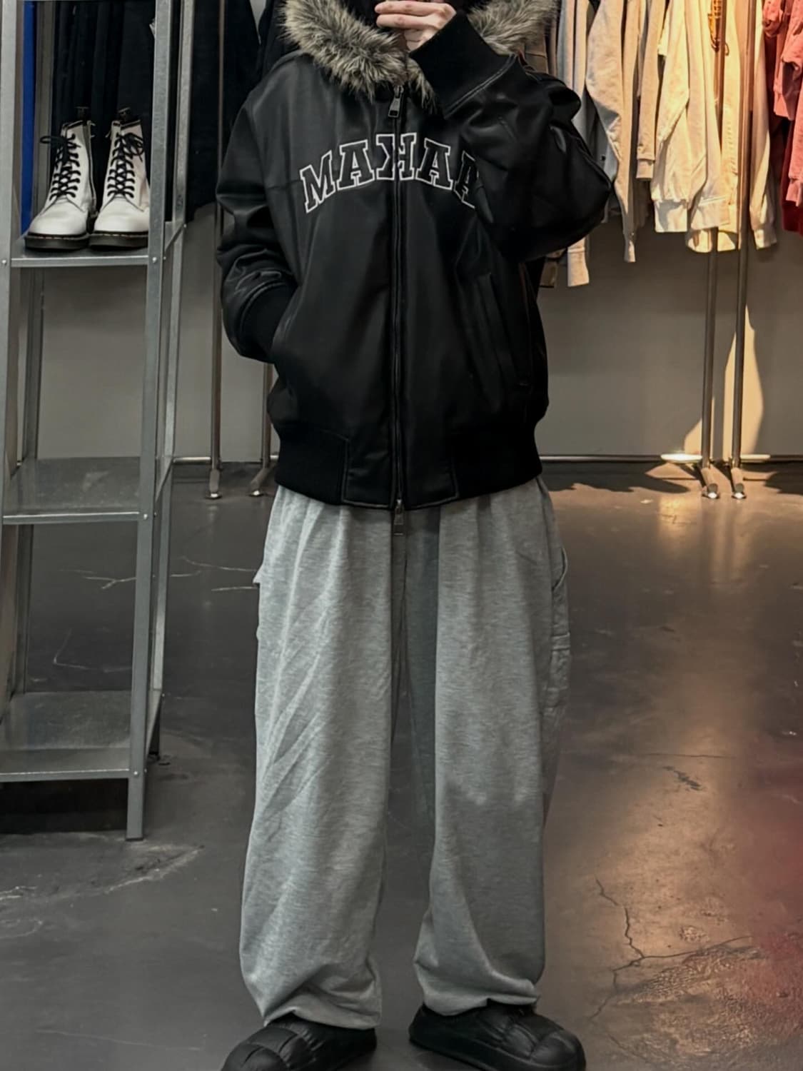 아캄 아치로고 투웨이 퍼후드 자켓 A3667 상품이미지1