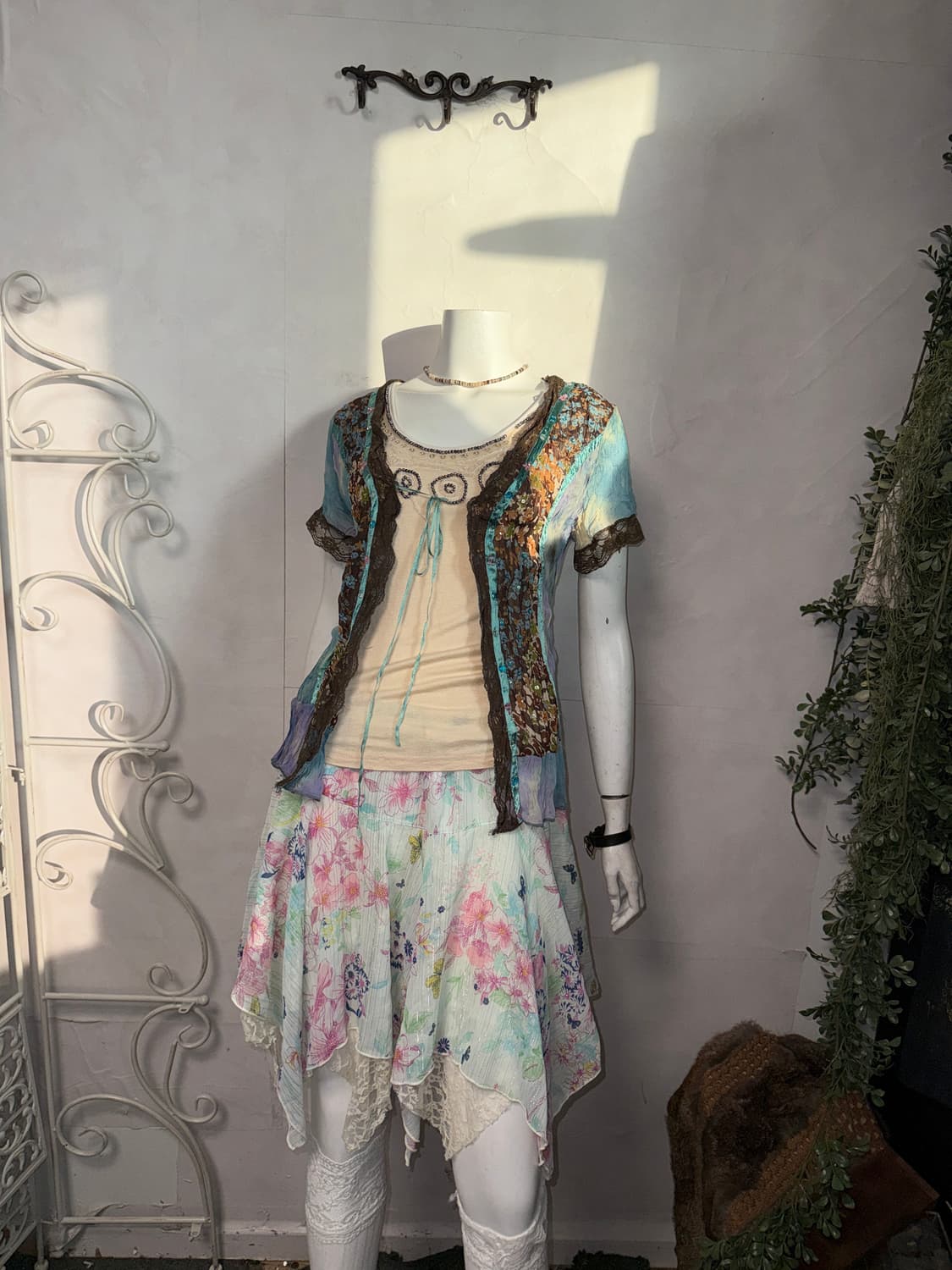 Blue lemon tie dye fairy floral blouse 상품이미지6