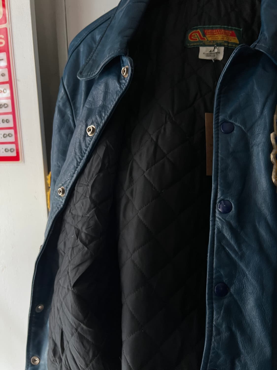 [L]80s USA 빈티지 WINDSOR 유니버시티 비건레더 바시티 자켓 상품이미지8