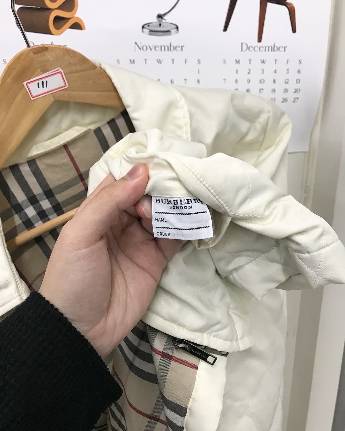 버버리 아이보리 투웨이 퀼팅 자켓 상품이미지5
