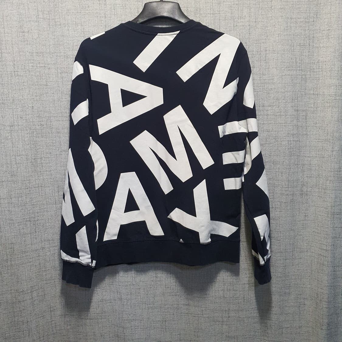 알마니 익스체인지 로고 맨투맨 블랙  상품이미지2