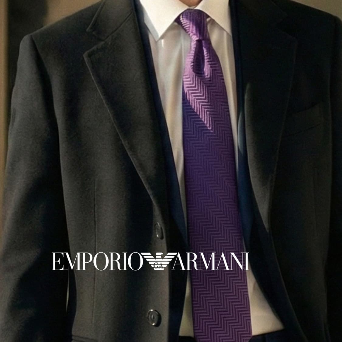 엠포리오 아르마니 실크 퍼플 헤링본 넥타이 9cm A+등급 K1755
 상품이미지1