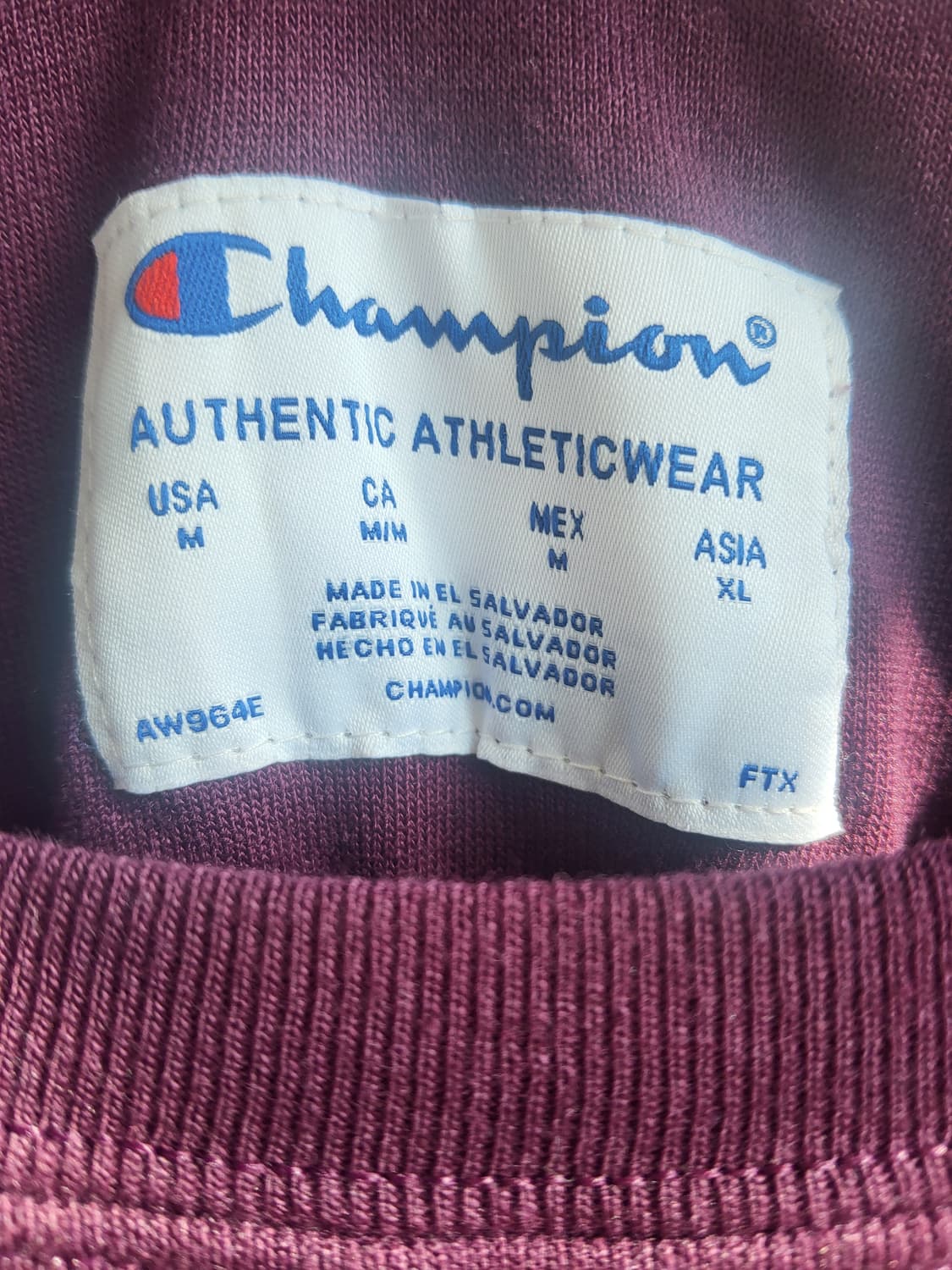 챔피온 미사용 기모 맨투맨 티셔츠 XL 남녀공용  상품이미지5