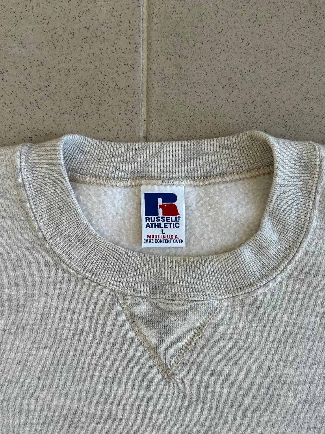 90s 빈티지 러셀 스웻셔츠 오트밀 L USA 상품이미지6