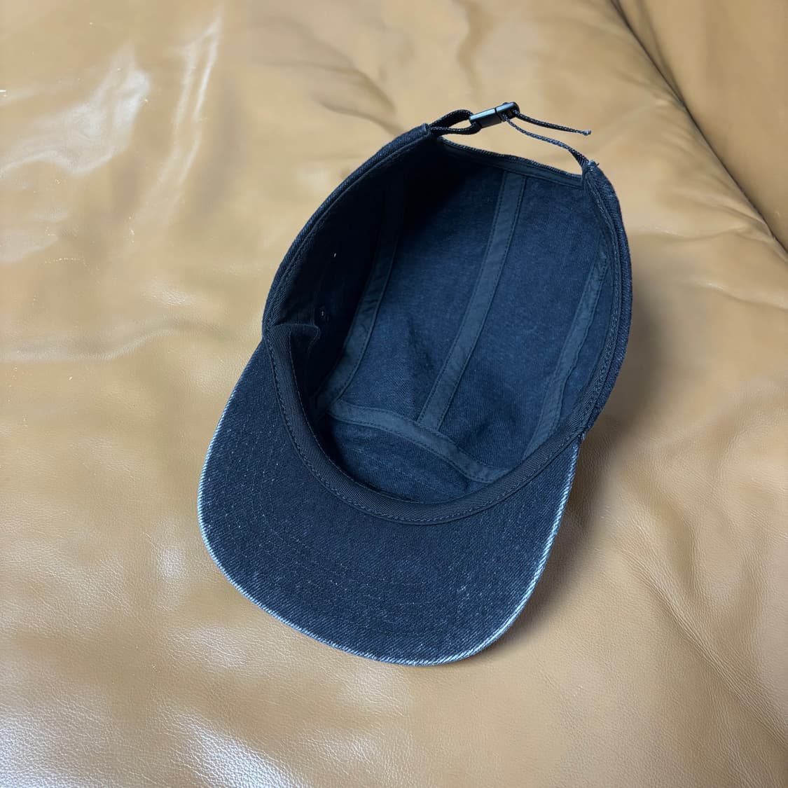 슈프림 캠프캡 모자 박스로고 데님 블랙 상품이미지6