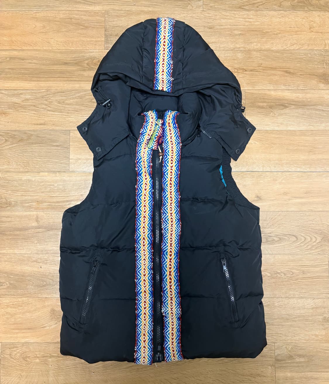 빈티지 모리스타일 투웨이 조끼패딩 상품이미지1