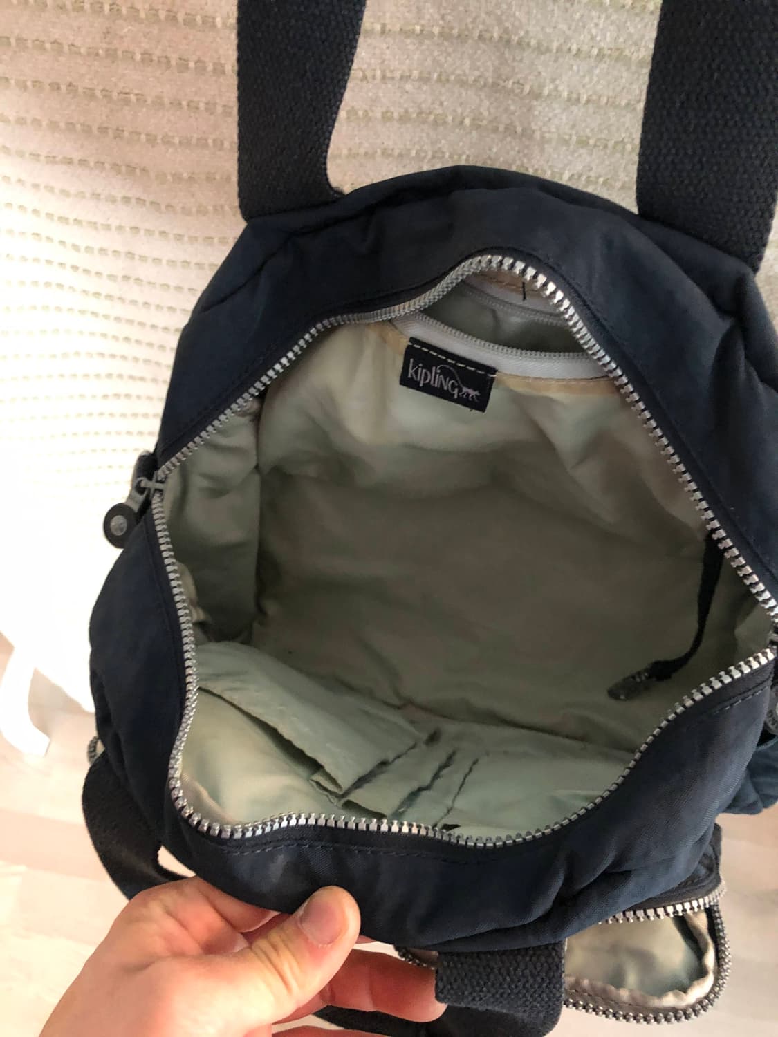 빈티지 키플링 Y2K 네이비 나일론 숄더백 토트백 상품이미지3