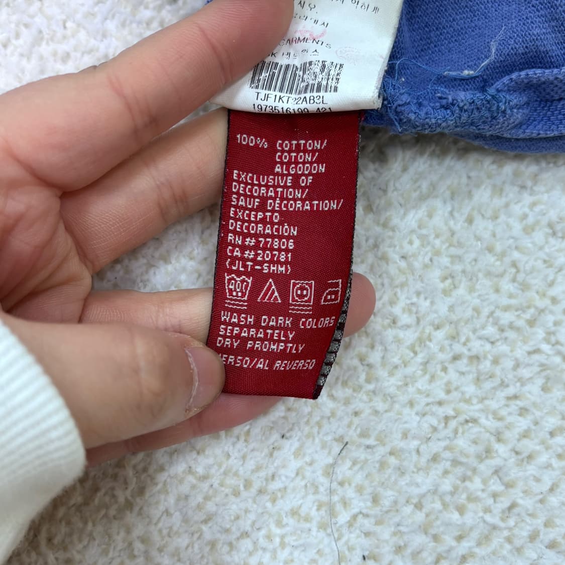 L 타미힐피거 반팔 카라 티셔츠 0316E 상품이미지5