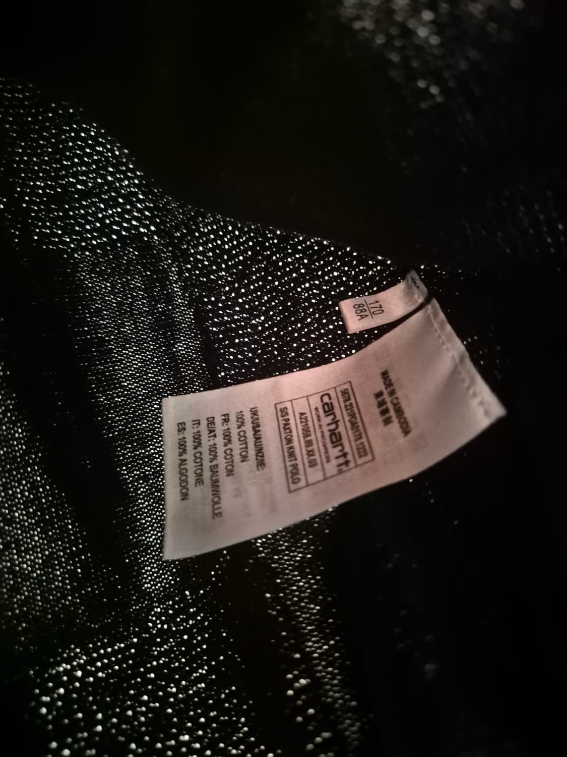 칼하트 WIP(Carhartt WIP) 니트 폴로 체커보드 블랙 셔츠 s 상품이미지5