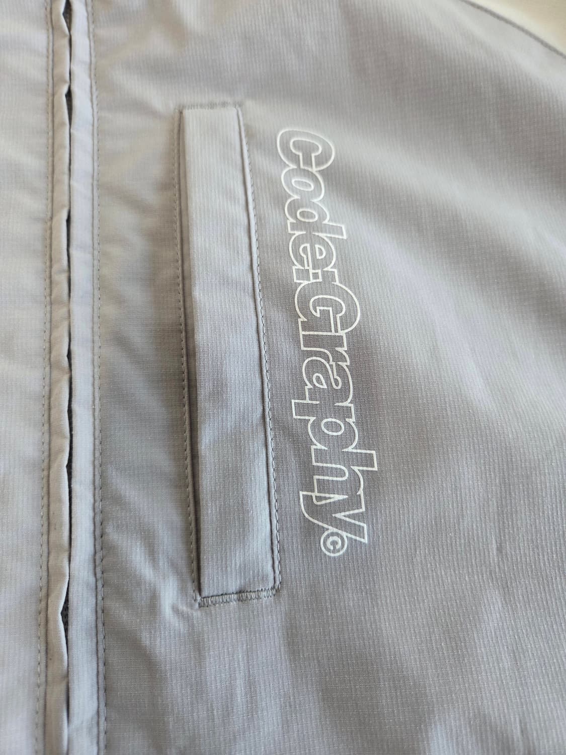 코드그라피 배색 테크 바람막이 그레이 M 상품이미지6