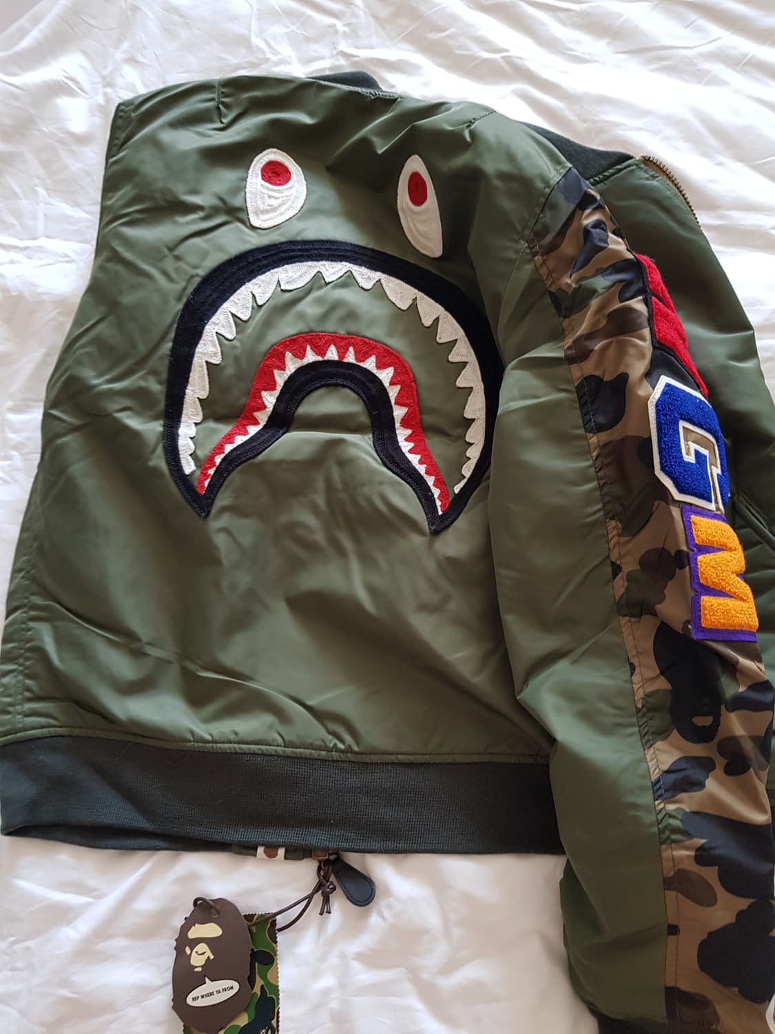 Bape  SHARK MA-1 bomber 쟈켓 상품이미지5