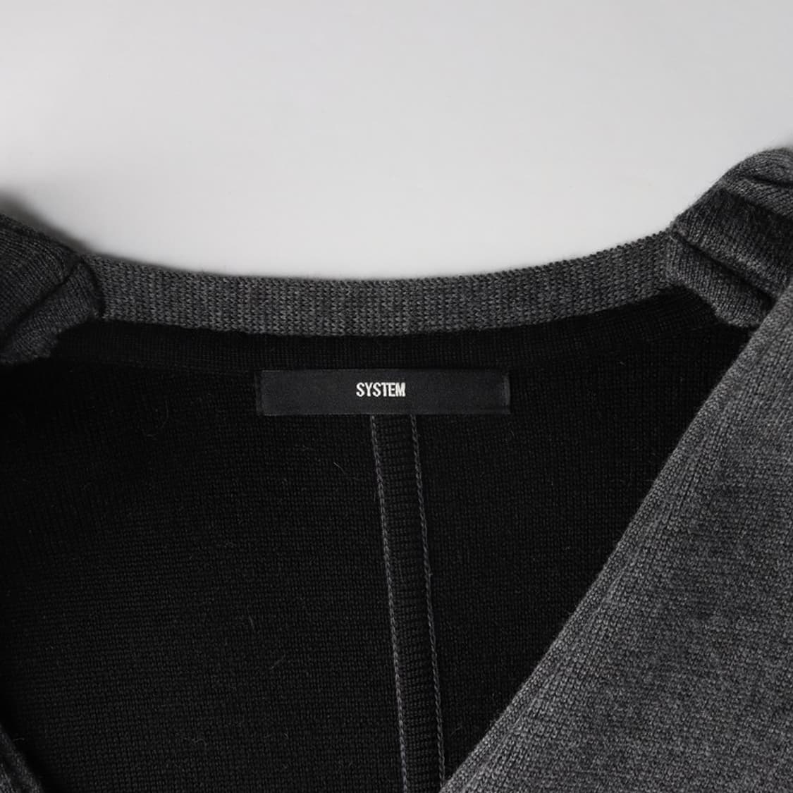 시스템 울 100% 롱 니트 집업 가디건 M 상품이미지6