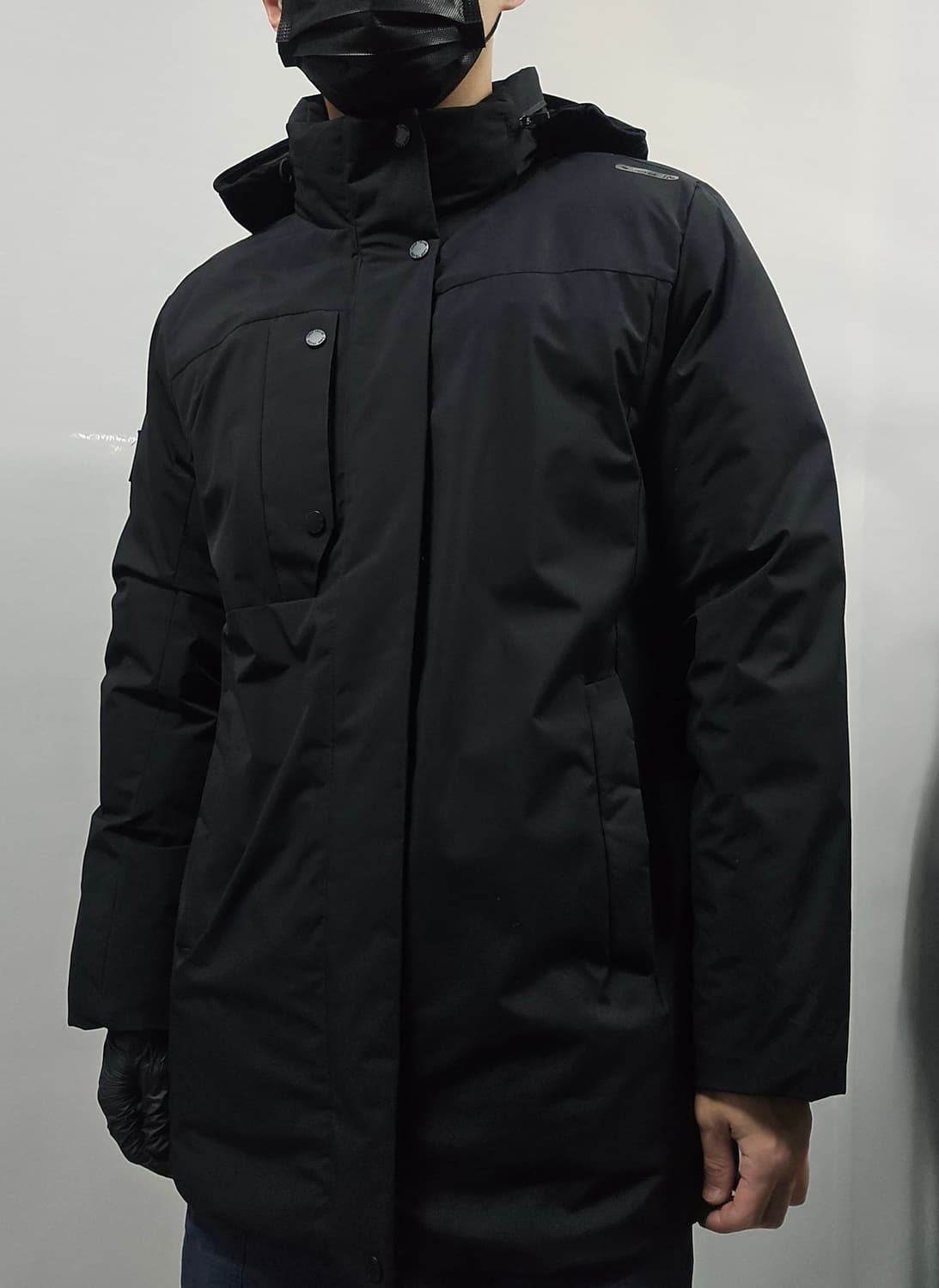 밀레 골프 22FW 남성 패딩 코트 블랙 100 상품이미지2