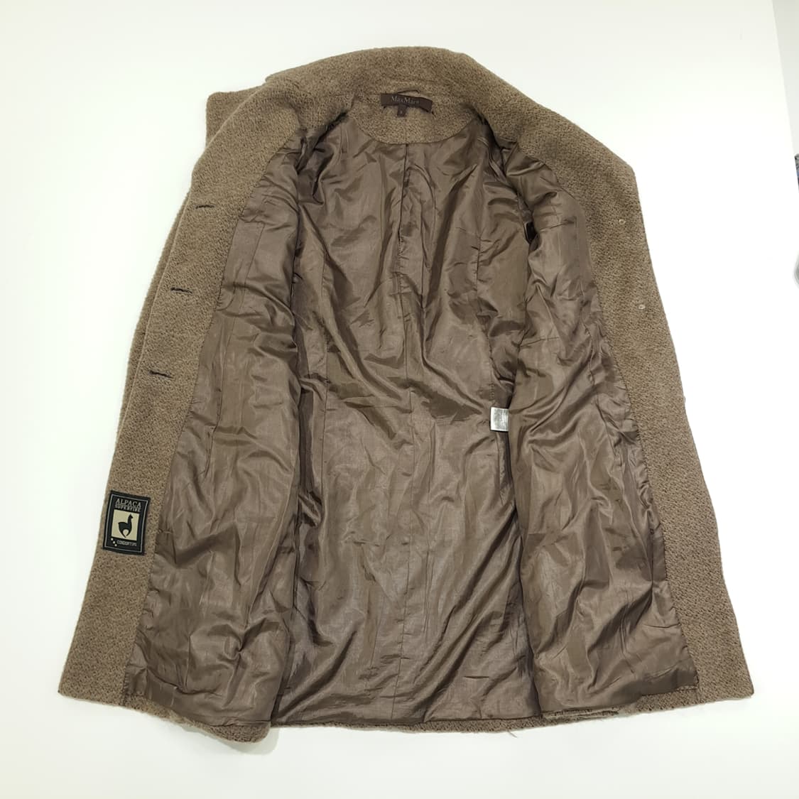 CN859W M 막스마라 알파카 슈퍼파인 캐시미어 블렌드 벨티드 코트 상품이미지5