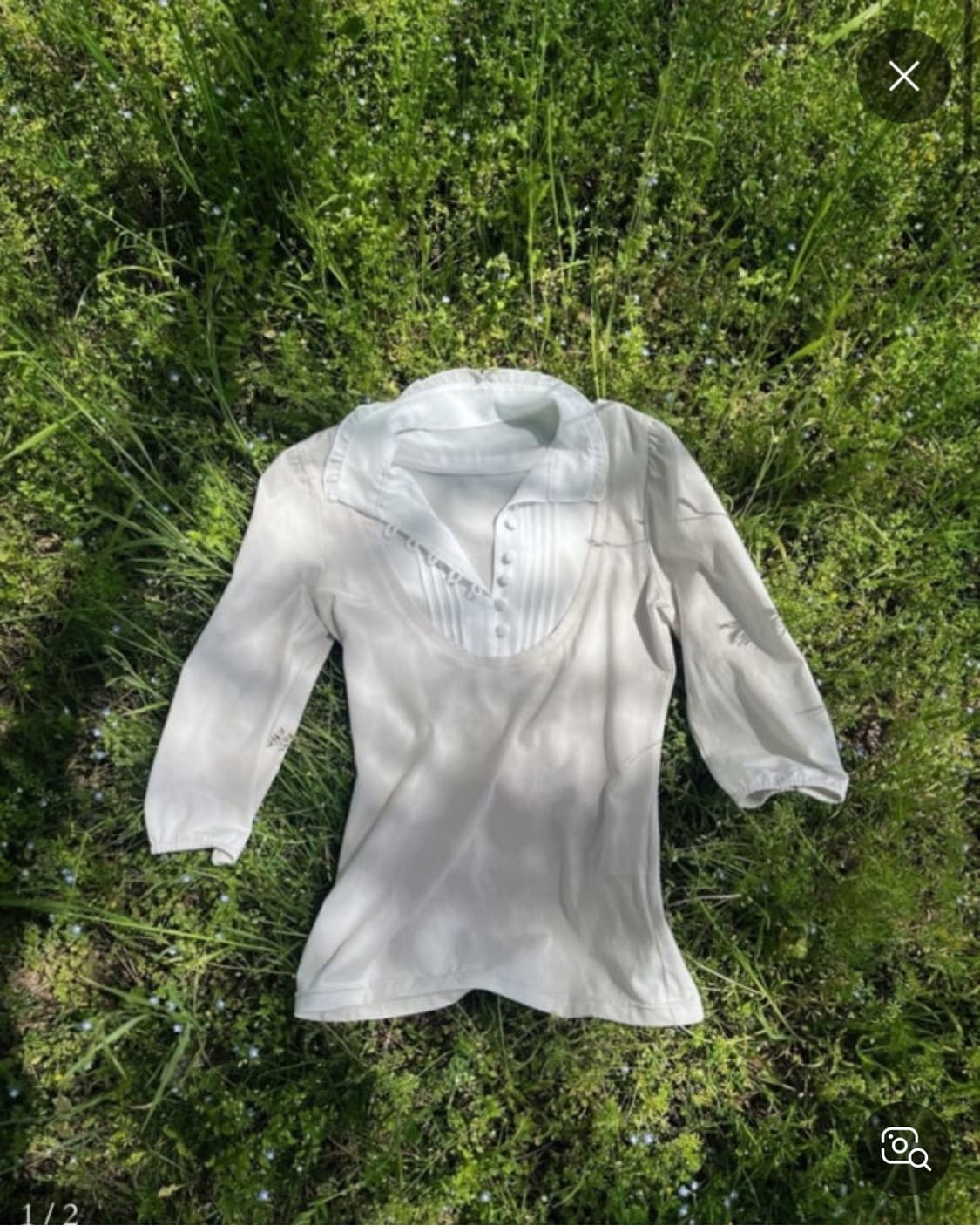 흐프이 리리우 블라우스 차콜 사진도 찾기 힘들었습니다  상품이미지1