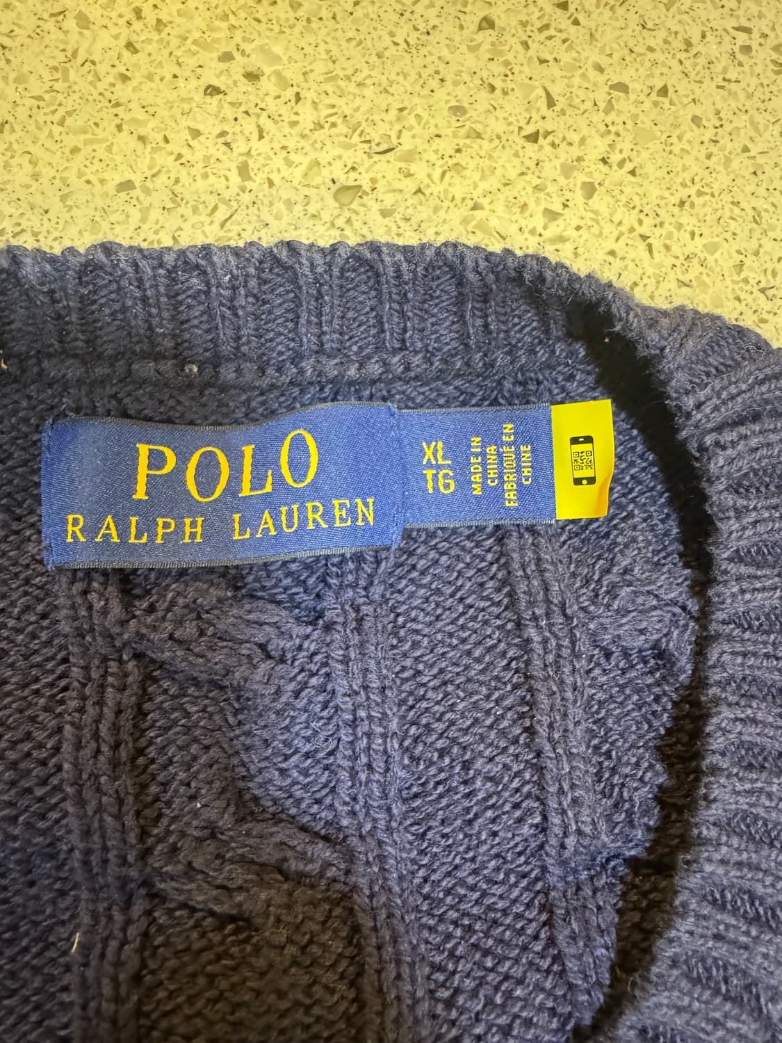폴로 랄프로렌 꽈배기 니트 XL 네이비 상품이미지2