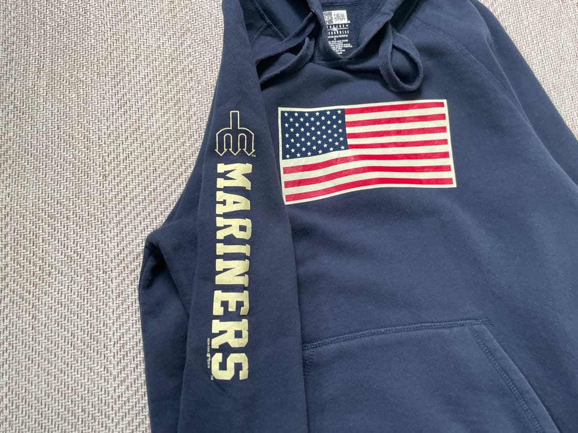 뉴에라 usa 성조기 네이비 후드티 J04113 상품이미지5