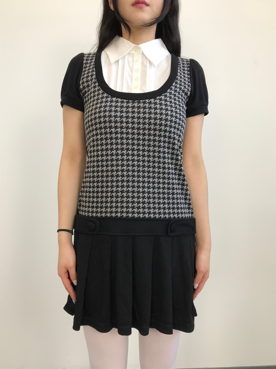 Jpn Minimal Checked Mini Onepiece 상품이미지2