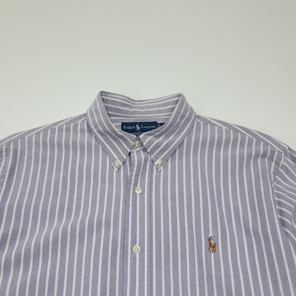 CL947 XL 폴로 커스텀핏 라벤더 스트라이프 옥스포드 셔츠 상품이미지2