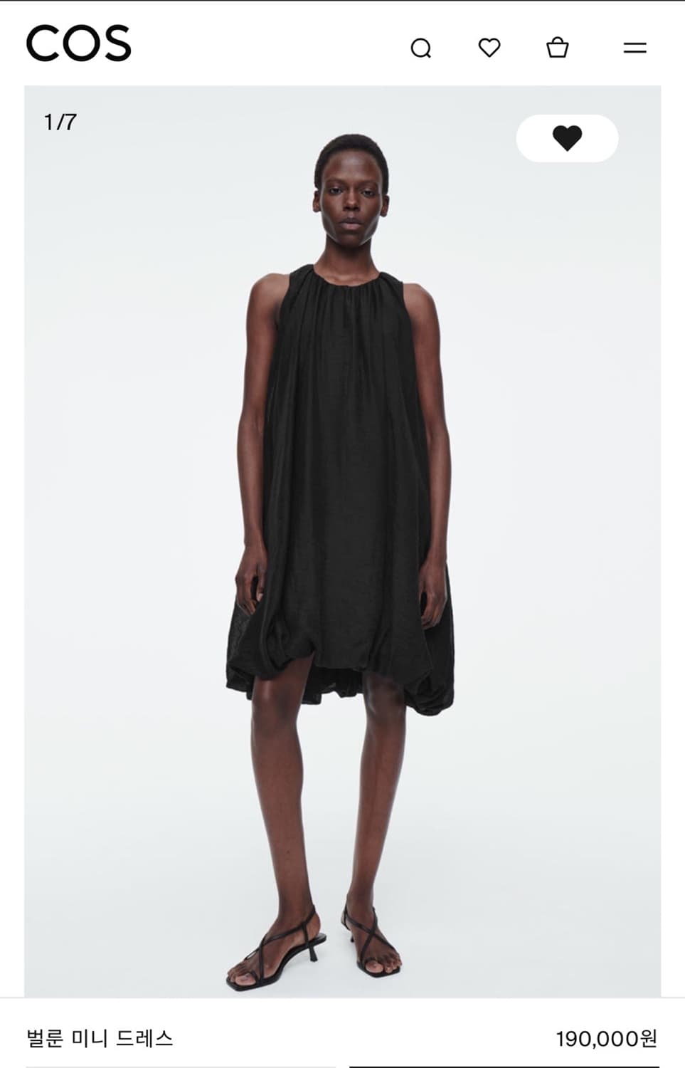 코스 벌룬 미니 드레스 38 상품이미지1