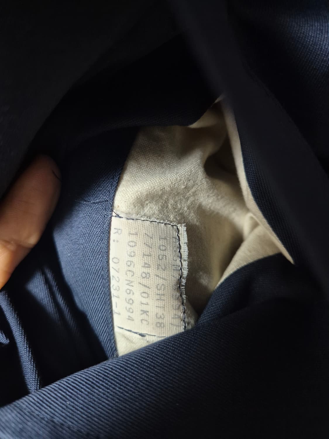 아쿠아스큐텀 네이비 트렌치 코트 레글런코트  싱글코트 M 상품이미지8