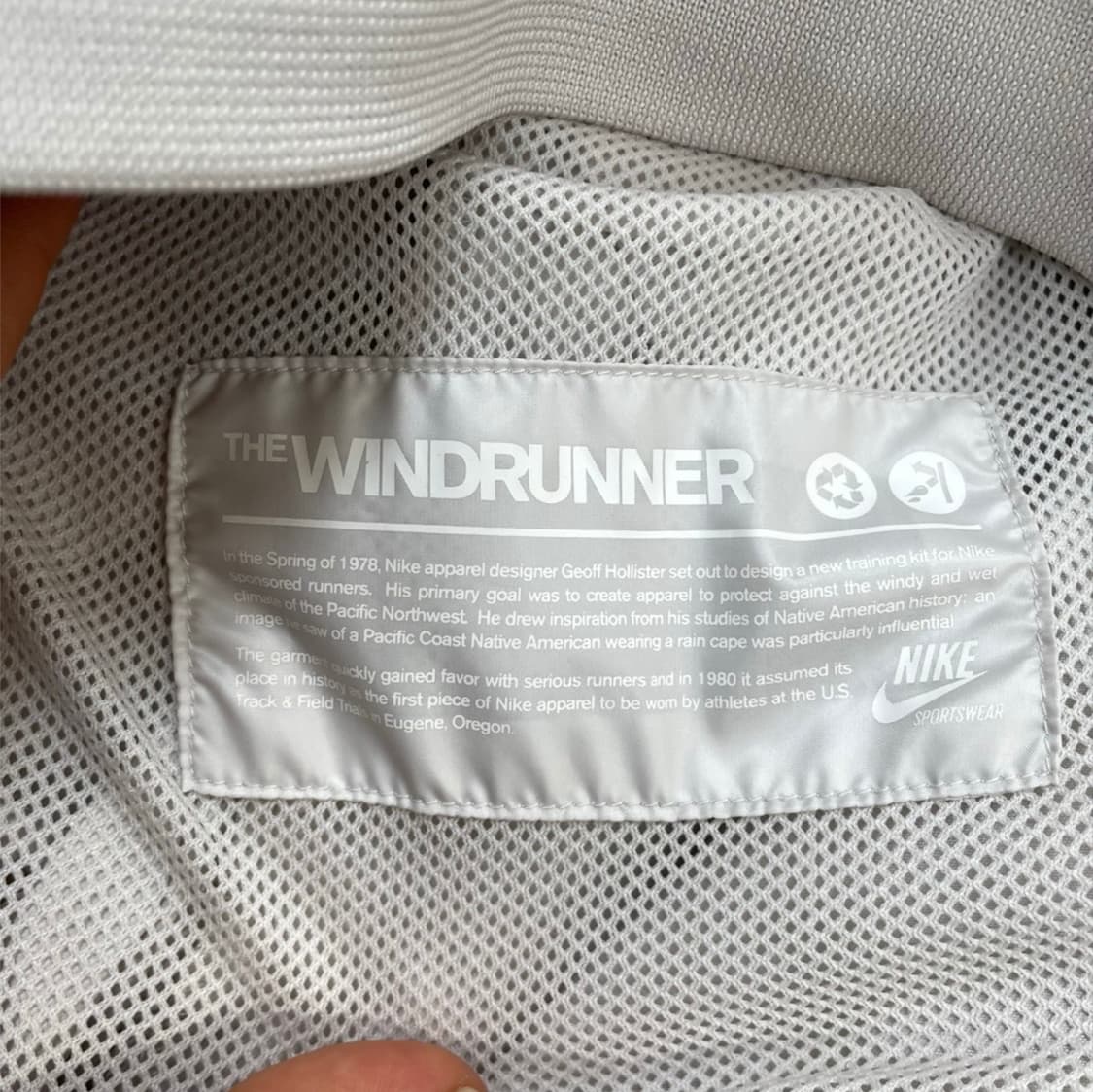 나이키 Nike 옐로우 아이보리 윈드러너 후드 바람막이 L 상품이미지5