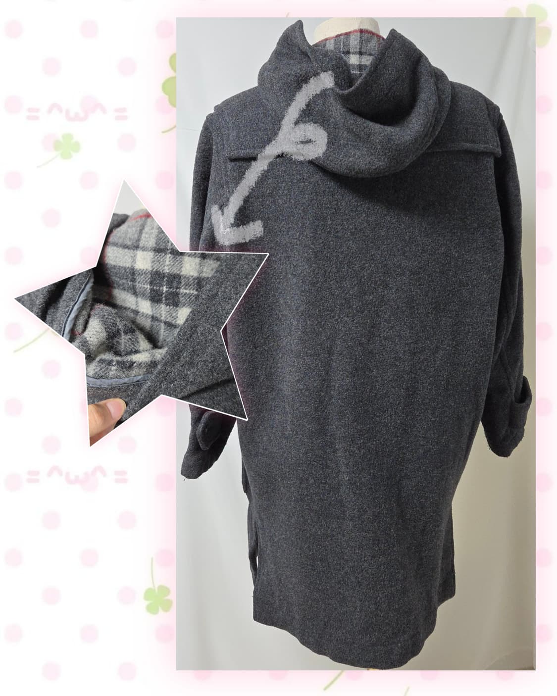 MCGREGOR 챠콜 더플 떡볶이 코트 상품이미지4