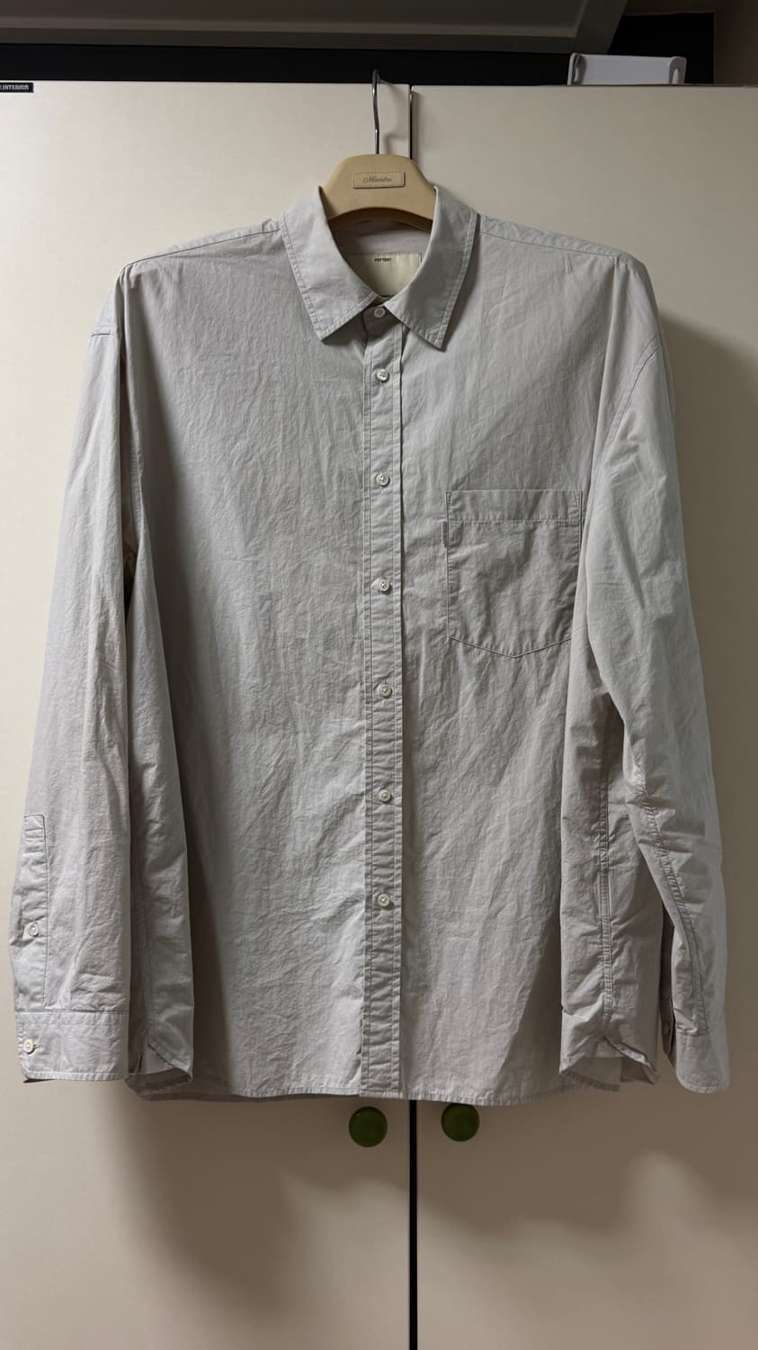 [4] 포터리 코튼 타입라이터 컴포트 셔츠 실버 상품이미지2