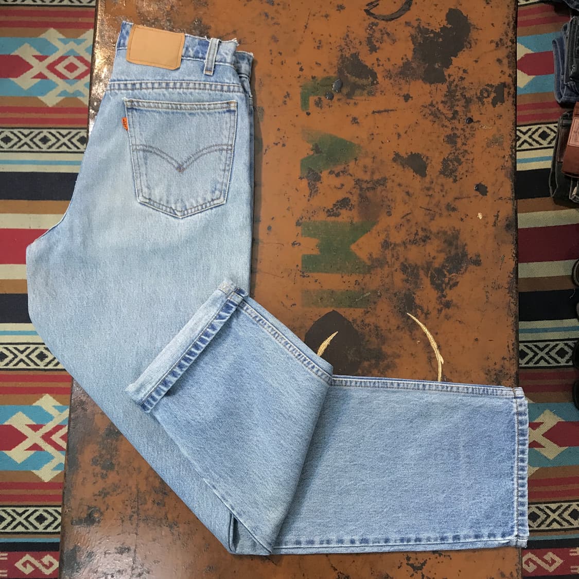 리바이스 505 오렌지탭 연청 데님 팬츠 허리 28 사이즈  상품이미지2